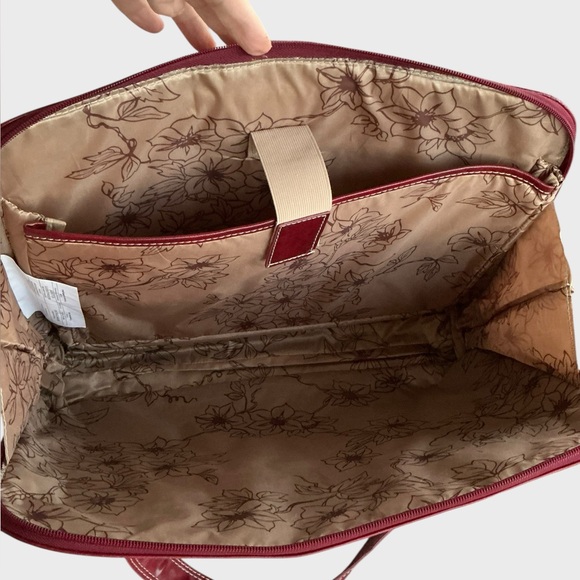 Samsonite Burgandy Laptop Carryall Tote Business - Picture 11 of 12